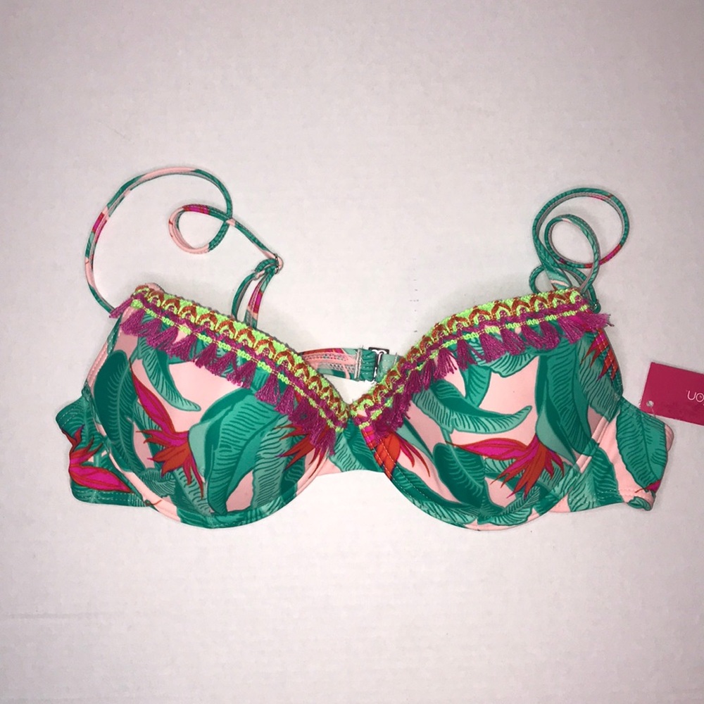 NWT Xhilaration push up swim pink bikini top